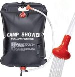 5 Gallons Camping Shower Bag 20L with Removable Hose