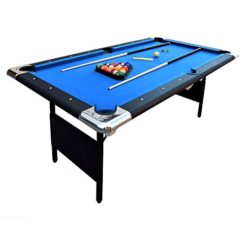 Portable 6-Ft Pool Table for Families with Easy Folding for Storage