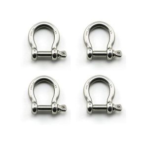 Heyous 4pcs 1/4 Inch 6mm Screw Pin Anchor Shackle