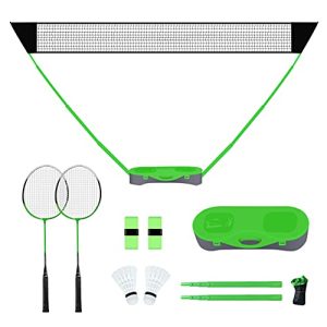 Folding Portable Badminton Net Set with Storage Base