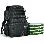 Fishing Tackle Backpack 2 Fishing Rod Holders
