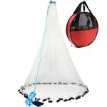 Bait Saltwater Fishing Cast Net with Heavy Duty Sinker