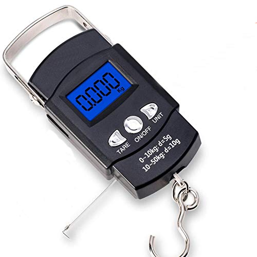 ortable Luggage Weight Scale with Measuring Tape 110lb/50kg