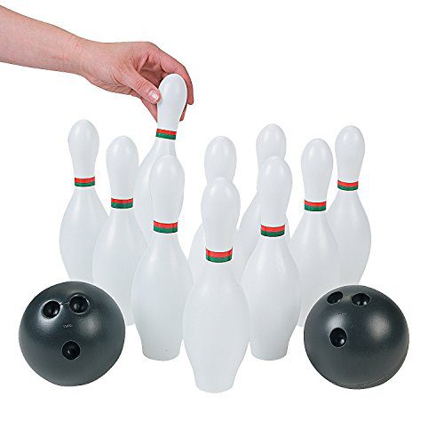 Kids Bowling Set 10 Plastic Pins and 2 Balls