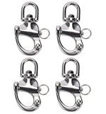 Amarine Made 4 Pack of Swivel Eye Snap Shackle