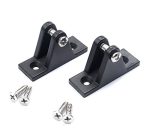 Boat Bimini Top Deck Hinges Flat Mount Black