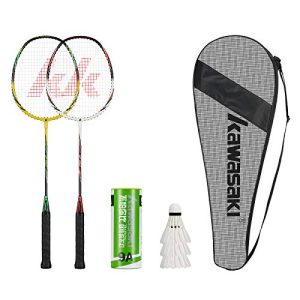 2 Player Badminton Racquets Set Double Rackets