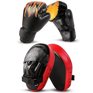 2-in-1 Boxing Gloves and Punching Mitts Set for Kids