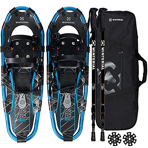 Lightweight Shasta Snowshoes Snow Shoes with Carry Bag and Adjustable Poles