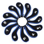 Number Print Golf Club Iron Covers Durable Neoprene