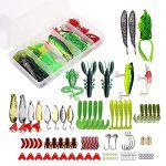 Fishing Lures Kit Set for Bass, Trout, Salmon