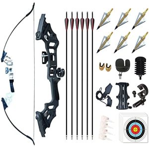 Recurve Bow and Arrows Set for Adults Metal Riser