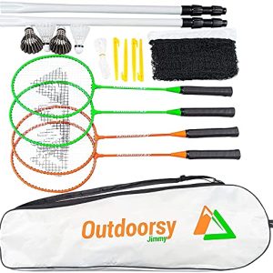 Portable Badminton Rackets Set of 4