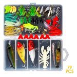 Freshwater, Saltwater Bass, Trout, Salmon Fishing Lures Kit