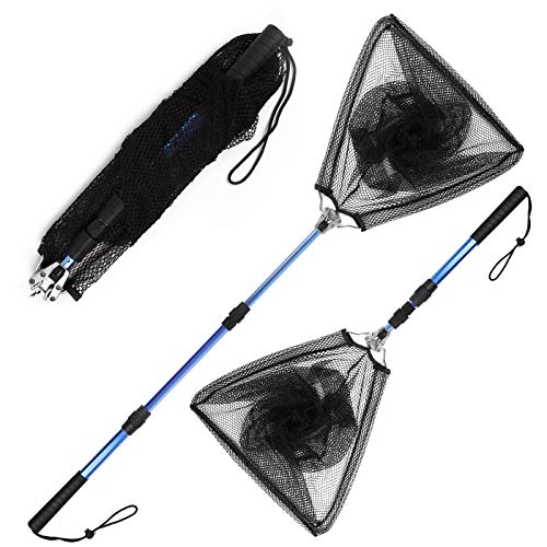 Freshwater and Saltwater Billow Fishing Net with Long Robust Telescopic Handle