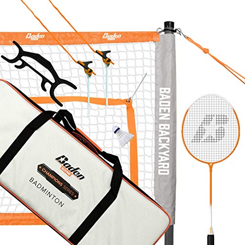 2020 UPDATE - New and improved with quick tension pull-down handles and carabiners to give you maximum net tension in seconds, as well as more durable shuttlecocks and racquets with 20% more string tension