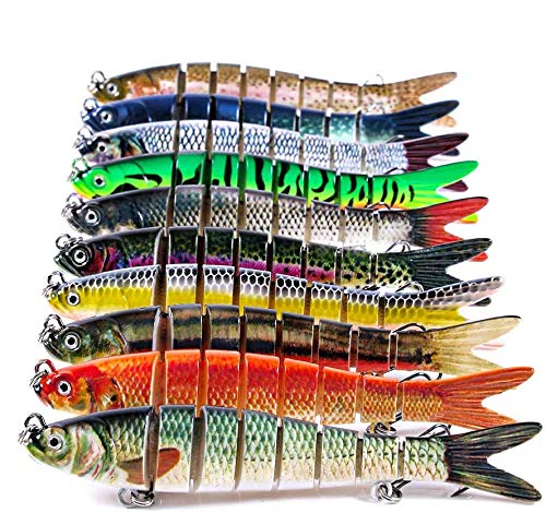 10pcs Fishing Lures for Bass Trout