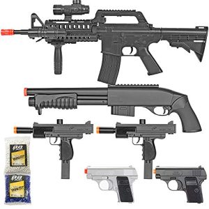 Airsoft Gun Package Rifle, Shotgun, Two SMG, Mini Pistols