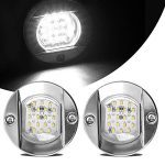 White Round 18LED IP68 Boat Transom Mount Light Waterproof