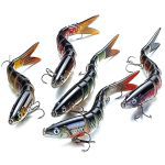 5pcs Fishing Lures for Bass Trout Multi Jointed