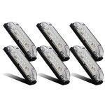 Partsam 6Pcs 4 Inch Marine Boat RV Slim Line