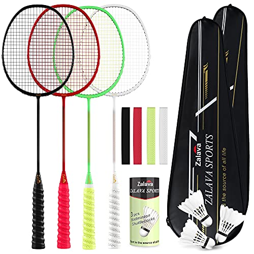 Lightweight Badminton Racquets Set with Wrapped Overgrip