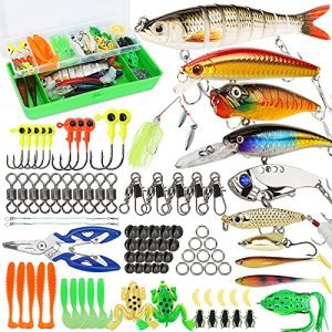 Saltwater & Freshwater Tackle Box Bass Fishing Including Animated Lure