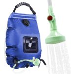 Solar Shower Bag with Removable Hose and On-Off Switchable Shower Head