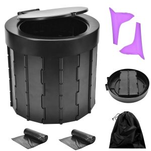 Portable Folding Camping Toilet for Hiking, Long Trips, Beach