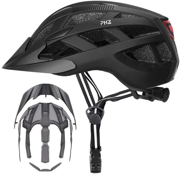 PHZ. Adult Bike Helmet with Rechargeable USB Light