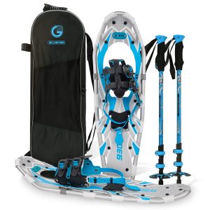 Blue Light Weight Snowshoes Set with Tote Bag