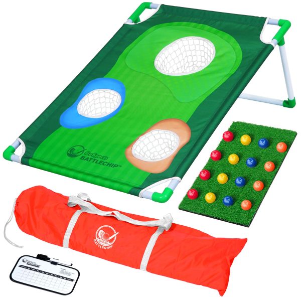 Backyard Golf Cornhole Game Foam Balls, Hitting Mat