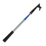 Telescopic Boat Hook Stainless Metal Boat Push Hook Rod with Luminous Beads Docking Telescopic Rod TPR Non-Slip Deal with Boating Equipment Hook Boat Machine, Gold & Blue.