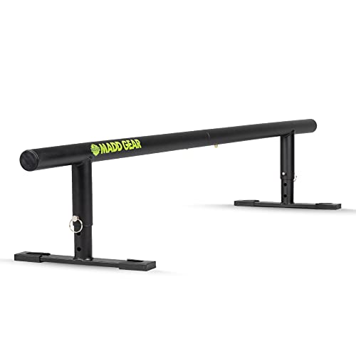 Madd Gear 55" Lengthy Flat Bar Skate Rail – Heavy Responsibility Sturdy Spherical Skateboard Professional Scooter or Inline Skate - Adjustable Top - Easy Simple Sliding Meeting & Nice for Inexperienced persons to Superior Skatepark.