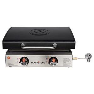 Blackstone 1813 Stainless Metal Propane Fuel Hood Moveable, Flat Griddle Grill Station for Kitchen, Tenting, Outside, Tailgating, Tabletop, Countertop – Heavy Responsibility, 12, 000 BTUs, 22 Inch, Black.