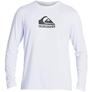 Quiksilver Men's Solid Streak Long Sleeve Rashguard - UPF 50 Sun Protection Surf Shirt
