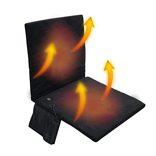 No Power Pack Needed: Heated Seat Cover for Home Office Chair, Sports Events, Outings and Travel