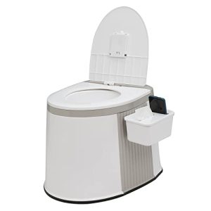Lightweight Portable Toilet with 5 Gallon Bucket Interior for Adult, Kids, Boat, Van, Travel, and Emergency Use.