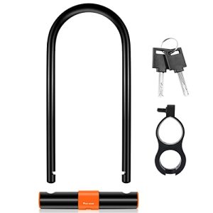 LuTuo Bike U Lock with 2 Keys - Heavy-Duty Anti-Theft Bike Locks