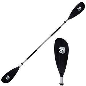Whisper 2-Piece Snap-Button Leisure Kayak Paddle; (Aluminium Shaft/Black Blade - 230cm).