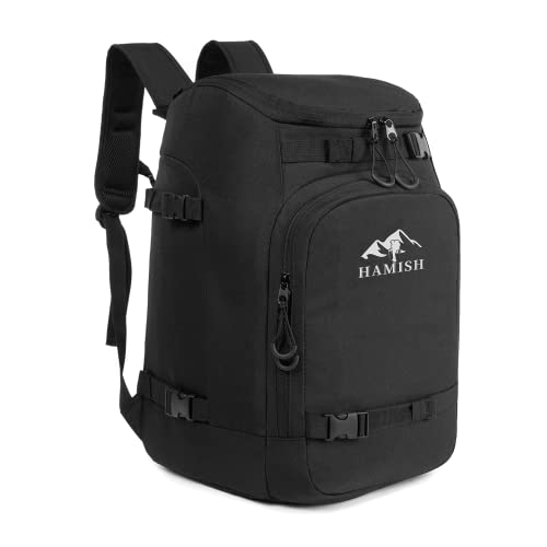 Hamish Ski Boot Bag, 50L Waterproof Ski Boots Bag Backpack, Snowboard Journey Light-weight Ski Bag Backpack for Ski Helmet, Goggles, Gloves, Skis, Snowboard & Equipment.