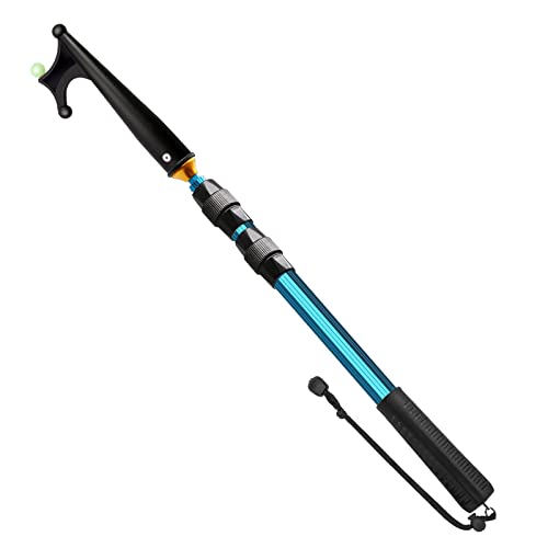 Telescopic Boat Hook - Floating, Sturdy, Rust-Resistant with Luminous Bead, Blue Push Pole for Docking Extends from 2.63Ft to six.75Ft.