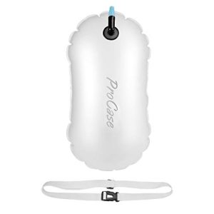 Buoy Float, Swimming Bubble Security Float with Adjustable Waist Belt for Open Water Swimmers, Triathletes, Snorkelers, Kayakers, Protected Swim Trainers, Clear.