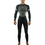 Wetsuits for Males by Aqua Polo | Fullbody 3/2 Neoprene Wetsuit with Shark Pores and skin Chest Panel | Tremendous Stretch Neck Cuffs Ankles (Black/Gray, XXL Tall).