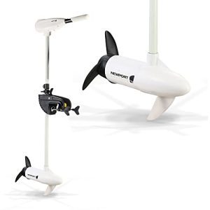 Newport Vessels L-Collection 86lb Thrust Transom Mounted Saltwater Electrical Trolling Motor w/ LED Battery Indicator (40" Shaft).