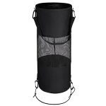 Boat Trash Bag, Giant Opening Boat Trash Can, Outside Rubbish Bag Mesh Trash Bag for Boat, Transportable Marine Rubbish Bag Mesh Trash Container for Boating, Tenting, Fishing, Kayaking - Black.