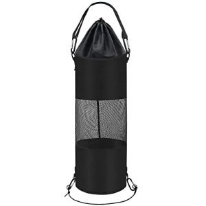 Boat Trash Can, Coldairsoap Massive Capability Boat Storage Bag with D Carabiner and Drawstring Collapsible Boat Trash Container Moveable Trash Can is Excellent for Boat, Kayak, Camper, RV.