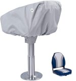 600D Polyester Boat Seat Cowl for Excessive-Again Folding Boat Seat, 100% Waterproof (Gentle Gray).