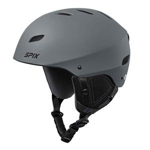 Certified Ski/Snowboard Helmet: Adjustable for Adults & Youth in Grey (L).