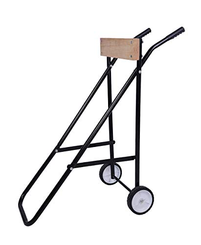 220lb Outboard Boat Motor Stand Show Service Cart Dolly Storage for Most 30 HP Small to Medium Boat Engine.
